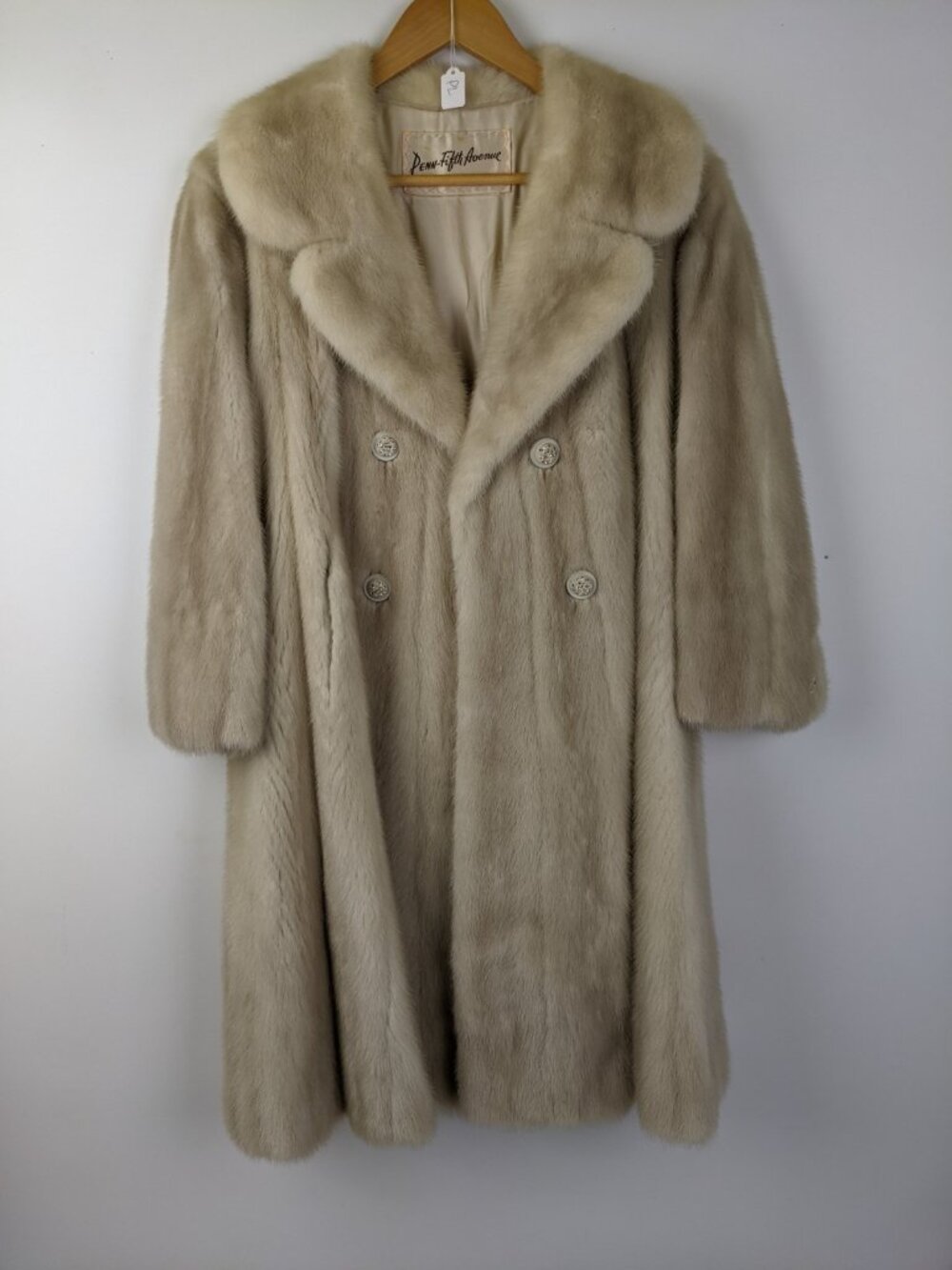 Vintage Penn Fifth Avenue New York Mink Coat Jacket Size Medium